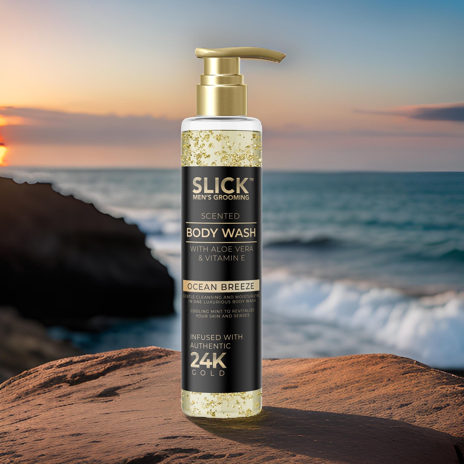 2 in 1 body and face wash with 24k gold and fragrance