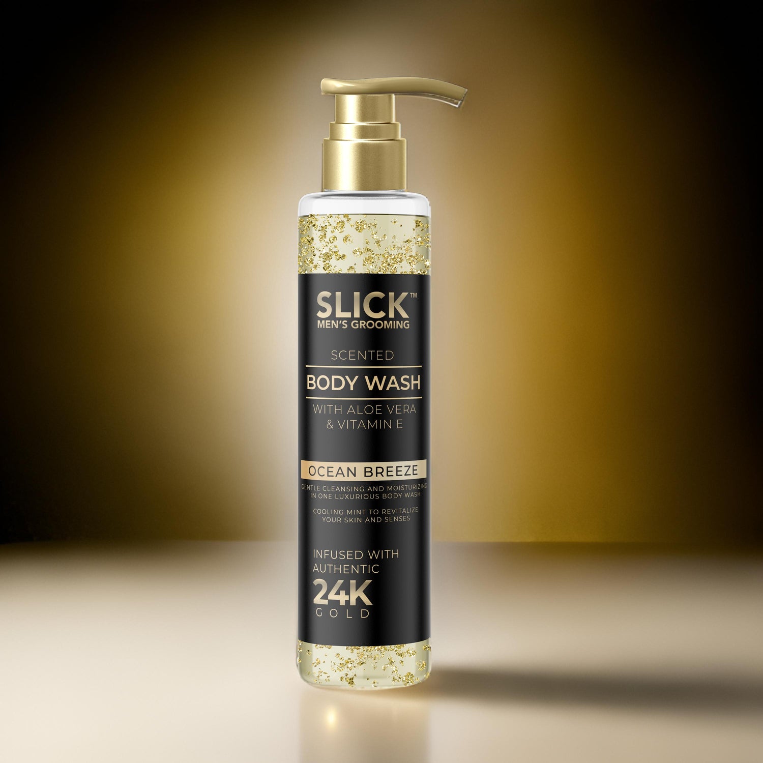 2 in 1 body and face wash with 24k gold and fragrance